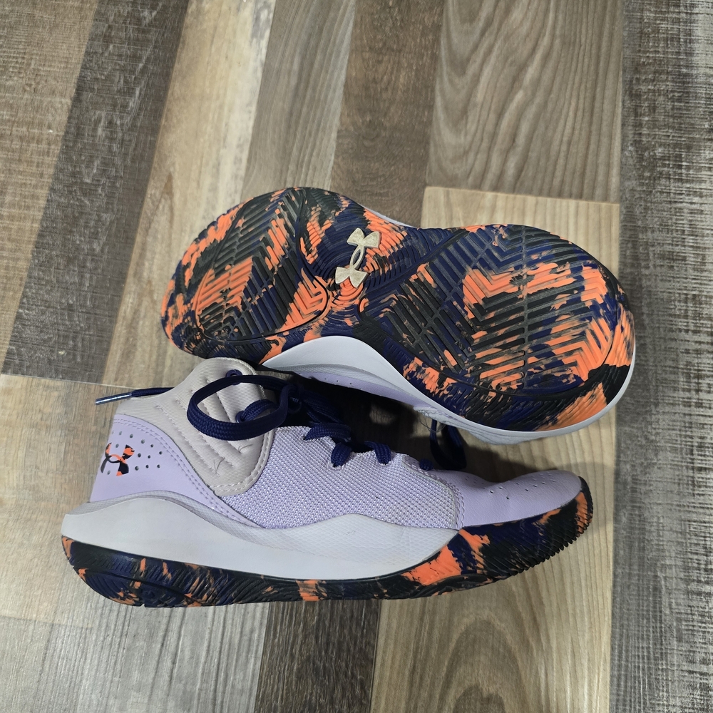 Under Armour Kids' Basketball Shoes in Purple And Orange